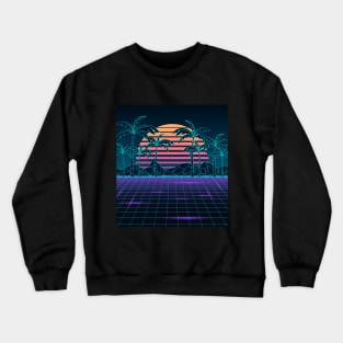 80s Loveliest Sunset Synthwave Crewneck Sweatshirt